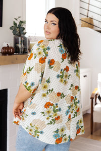 Good Morning Floral V - Neck Blouse - Happily Ever Atchison Shop Co.