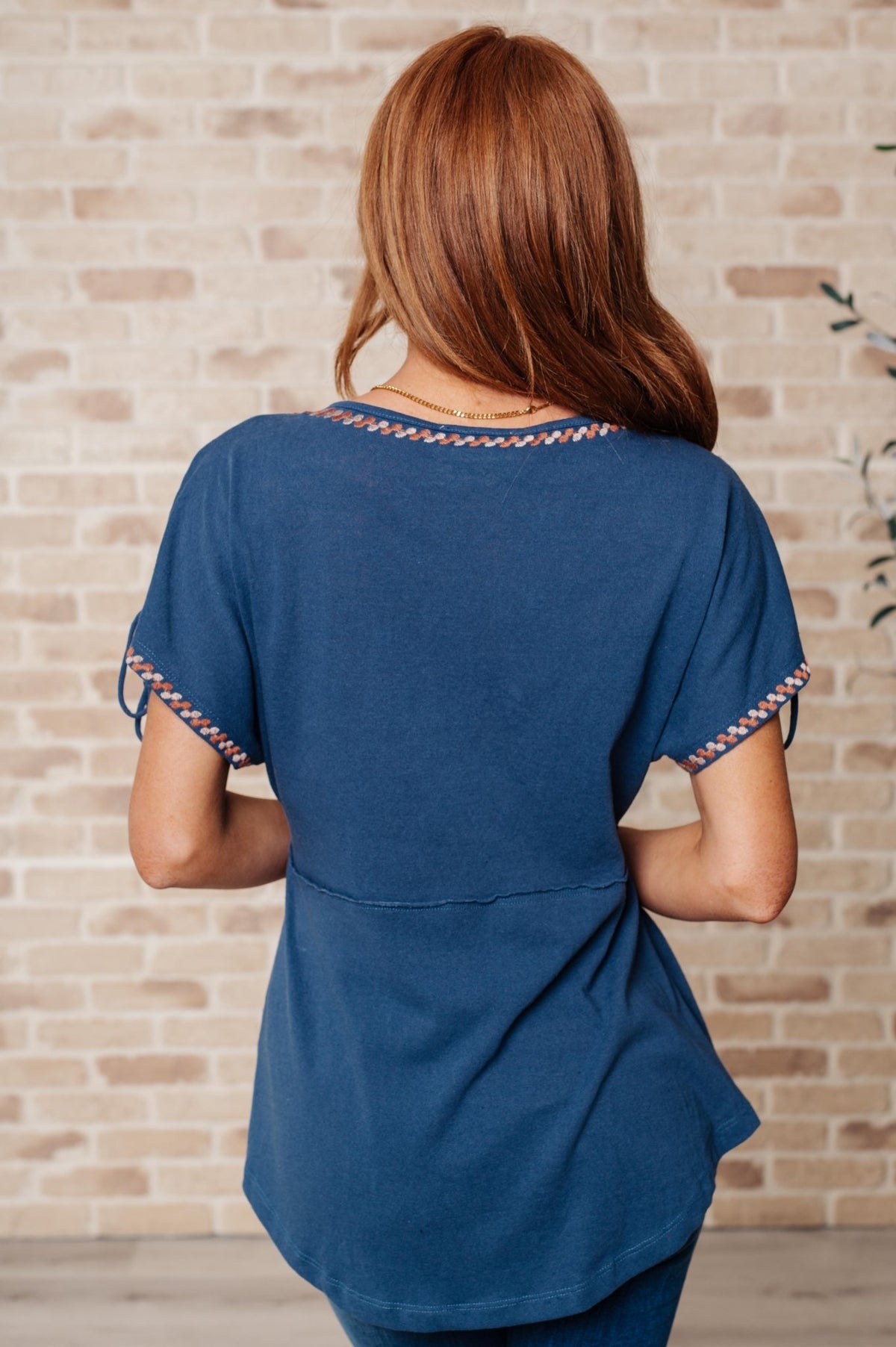 Greece Lightning V - Neck Blouse - Happily Ever Atchison Shop Co.