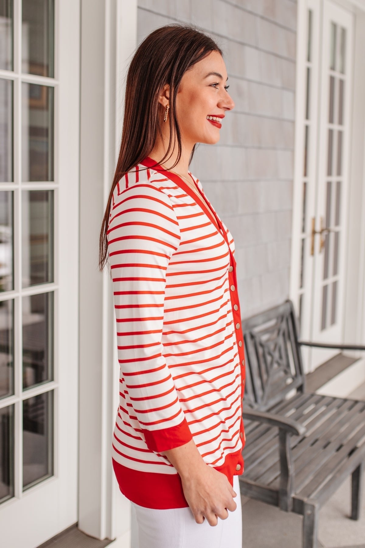 Have You Heard Cardigan in Red - Happily Ever Atchison Shop Co.