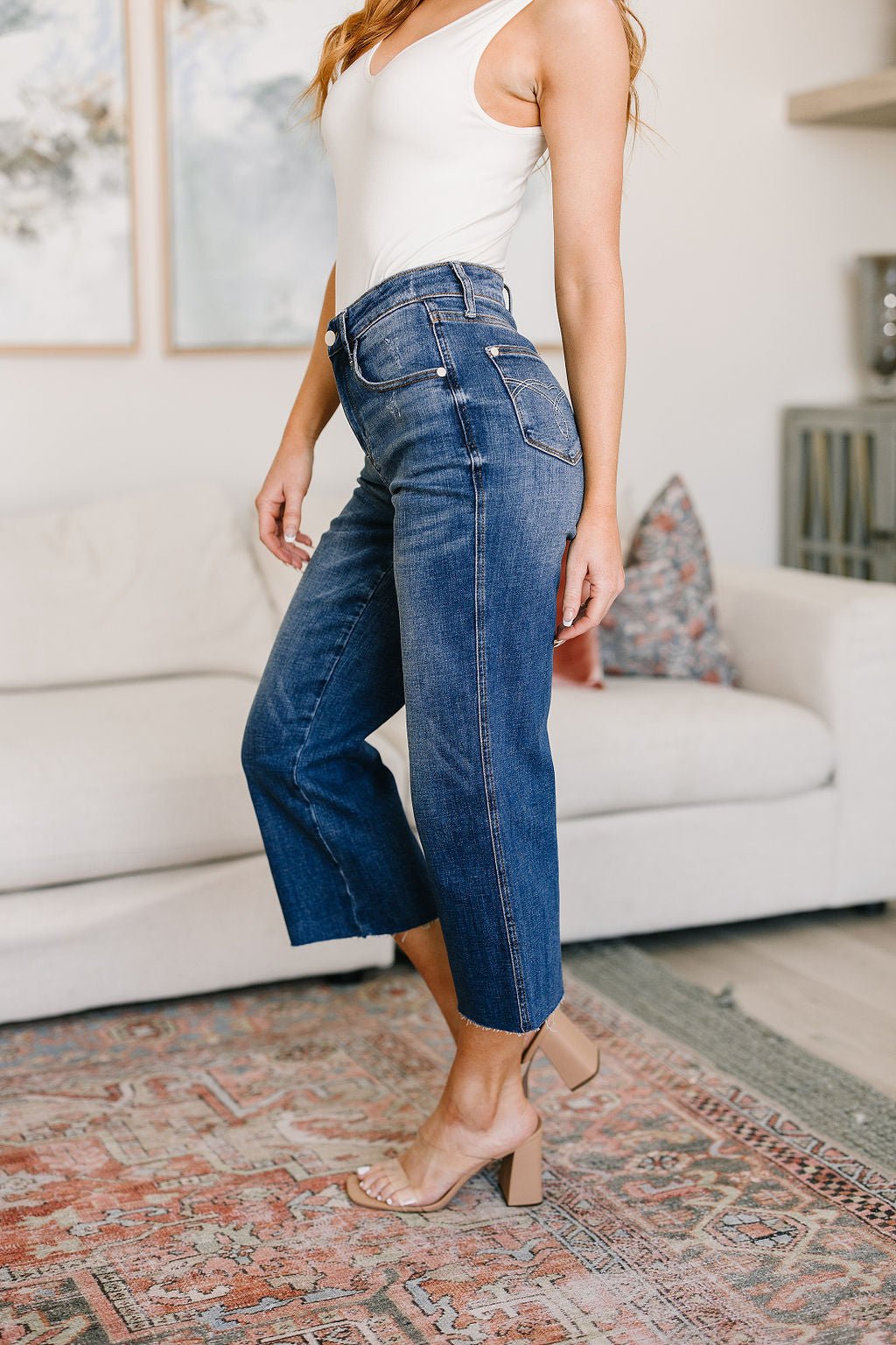 Hayes High Rise Wide Leg Crop Jeans - Happily Ever Atchison Shop Co.