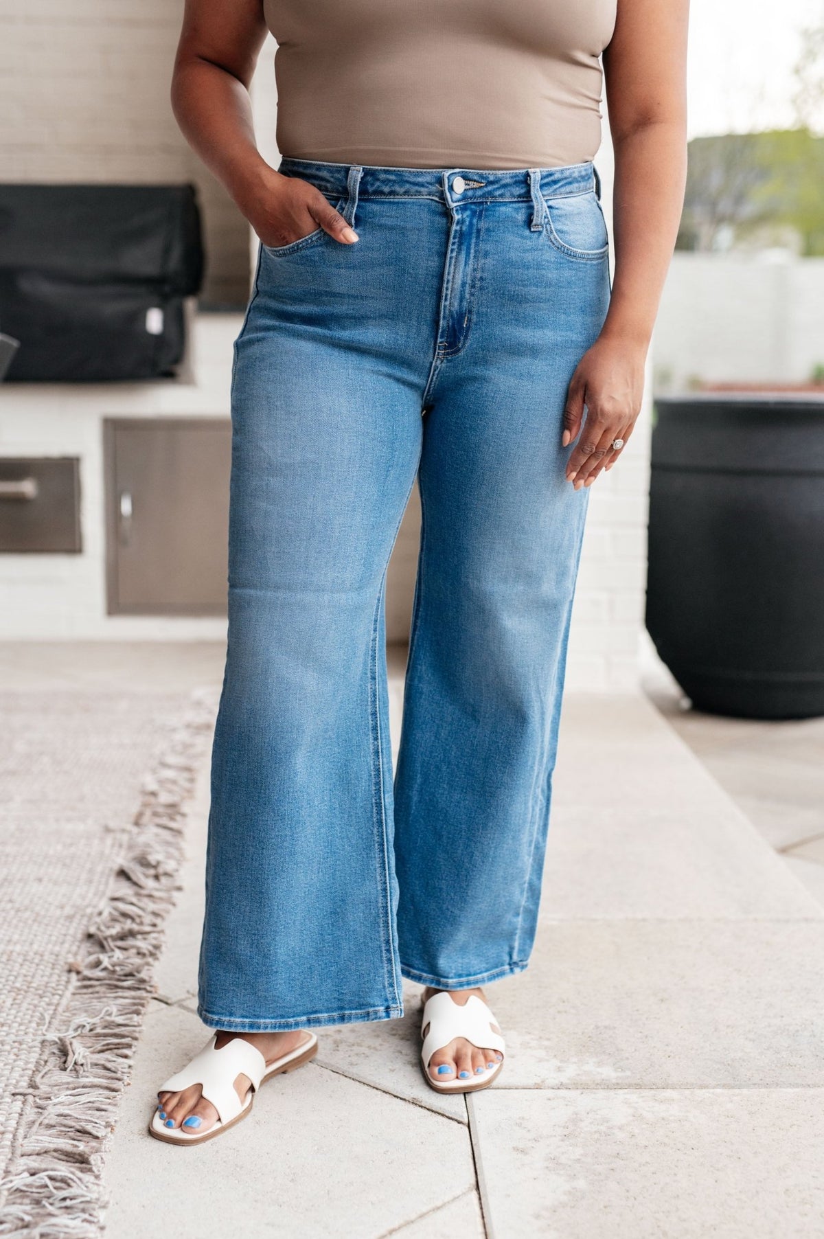 Hayes High Rise Wide Leg Crop Jeans - Happily Ever Atchison Shop Co.