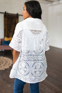 Head in the Clouds Lace Button Down - Happily Ever Atchison Shop Co.