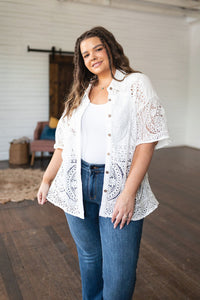 Head in the Clouds Lace Button Down - Happily Ever Atchison Shop Co.