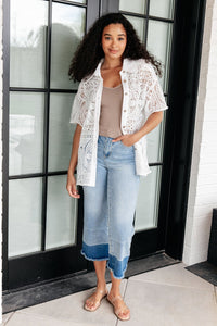 Head in the Clouds Lace Button Down - Happily Ever Atchison Shop Co.