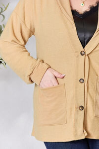 Heimish Full Size Button Up Long Sleeve Cardigan - Happily Ever Atchison Shop Co.