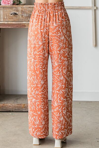 Heimish Full Size Printed Tied Straight Casual Pants - Happily Ever Atchison Shop Co.