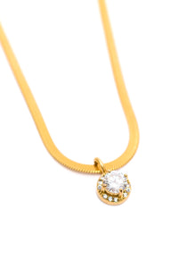 Here to Shine Gold Plated Necklace in White - Happily Ever Atchison Shop Co.