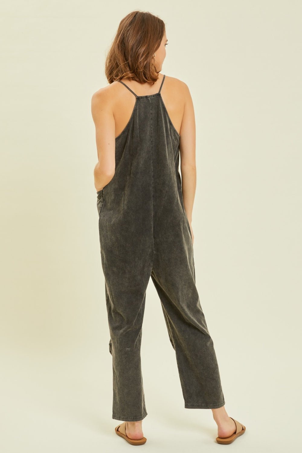 HEYSON Full Size Mineral - Washed Oversized Jumpsuit with Pockets - Happily Ever Atchison Shop Co.