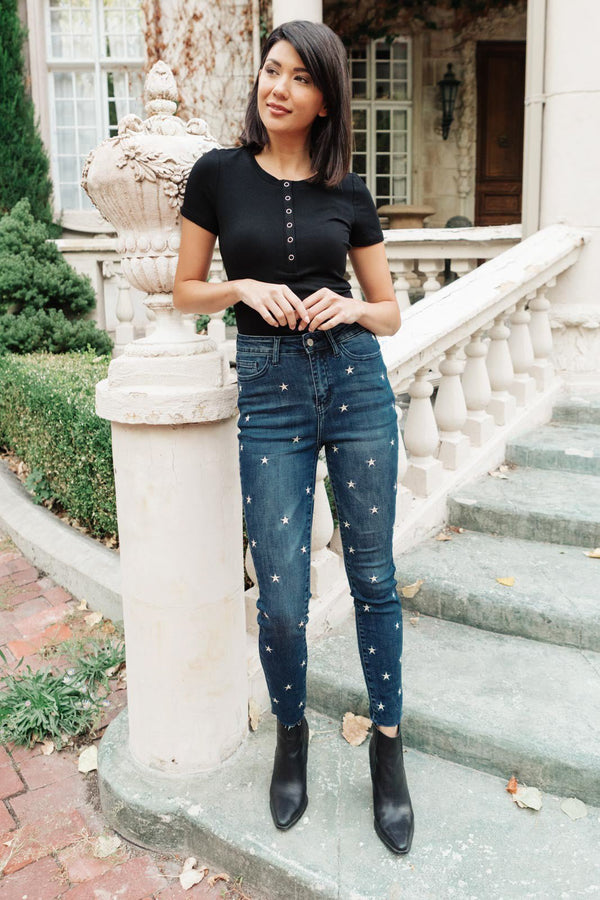 High Rise Starlight Skinnies - Happily Ever Atchison Shop Co.