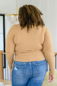 Hold Me Tight Ribbed Long Sleeve Top In Tan - Happily Ever Atchison Shop Co.