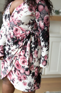 Honey Do I Ever Faux Wrap Dress in White Floral - Happily Ever Atchison Shop Co.