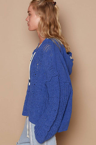 POL Cable Knit Hooded Chenille Sweater - 1985 the VAULT Boutique