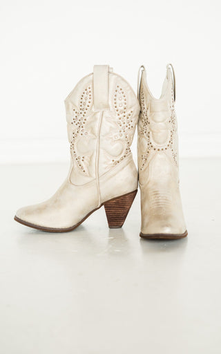 Houston Western Boots in Champagne - 1985 the VAULT Boutique