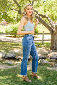 Howdy Embroidery Boyfriend Jeans - Happily Ever Atchison Shop Co.