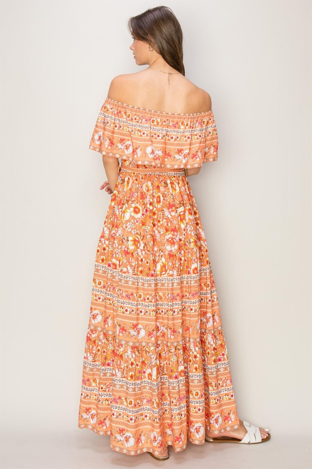 HYFVE Floral Off - Shoulder Tie Front Maxi Dress - Happily Ever Atchison Shop Co.