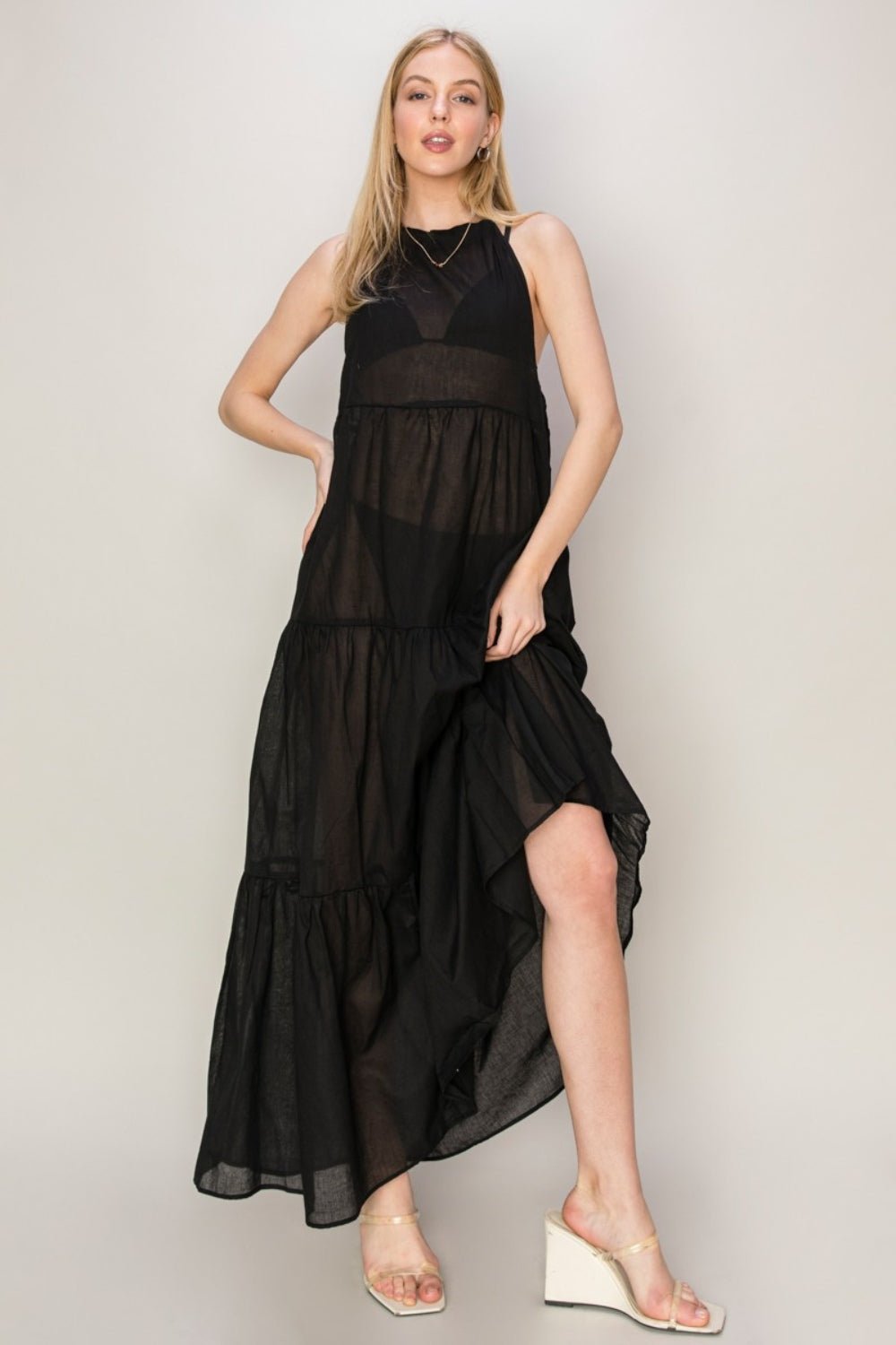 HYFVE Halter Neck Cover Up Maxi Dress - Happily Ever Atchison Shop Co.