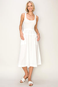 HYFVE Mixed Media Midi Tank Dress - Happily Ever Atchison Shop Co.