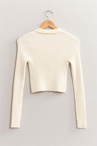 HYFVE Ribbed Double Zip Cropped Cardigan - Happily Ever Atchison Shop Co.