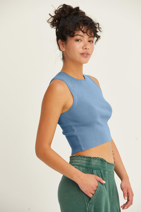 HYFVE Ribbed Knit Cropped Tank - Happily Ever Atchison Shop Co.