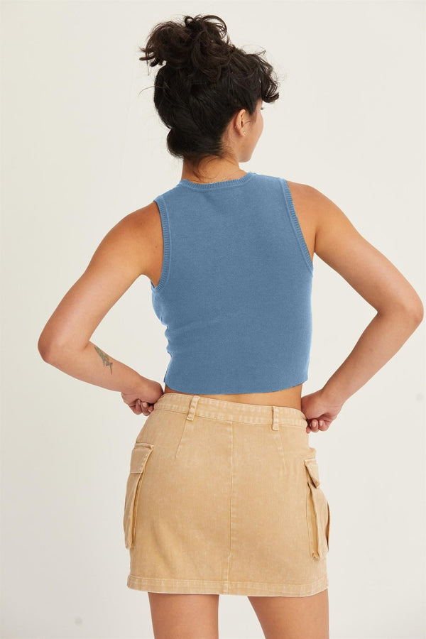 HYFVE Ribbed Knit Cropped Tank - Happily Ever Atchison Shop Co.