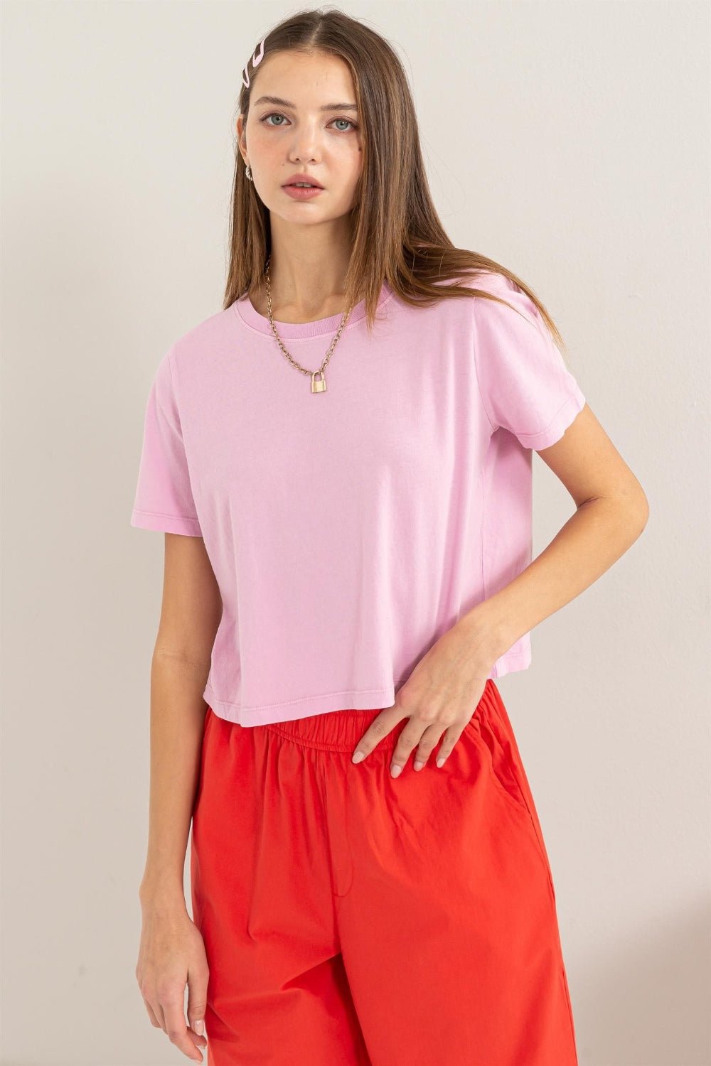 HYFVE Round Neck Cropped T - Shirt - Happily Ever Atchison Shop Co.