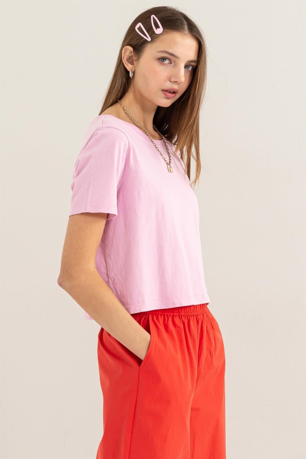 HYFVE Round Neck Cropped T - Shirt - Happily Ever Atchison Shop Co.