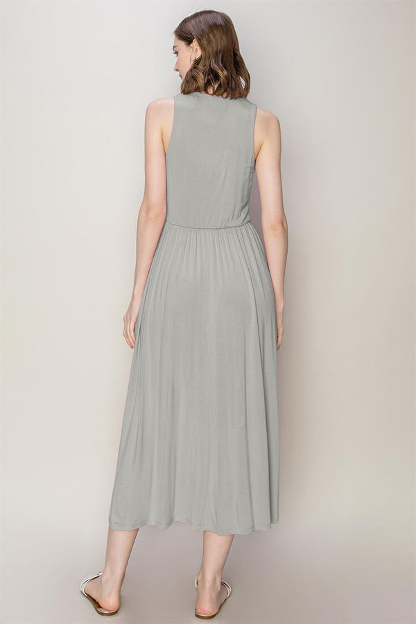 HYFVE Sleeveless Slit Midi Dress - Happily Ever Atchison Shop Co.