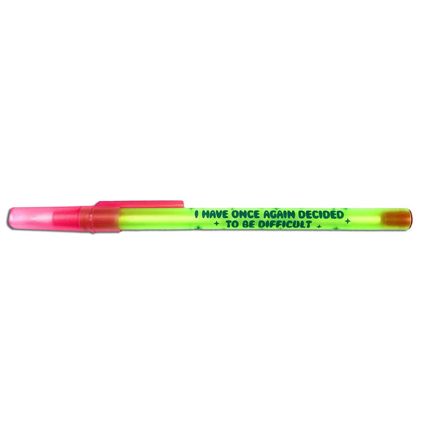 I Have Once Again Decided To Be Difficult Ballpoint Pen - Happily Ever Atchison Shop Co.