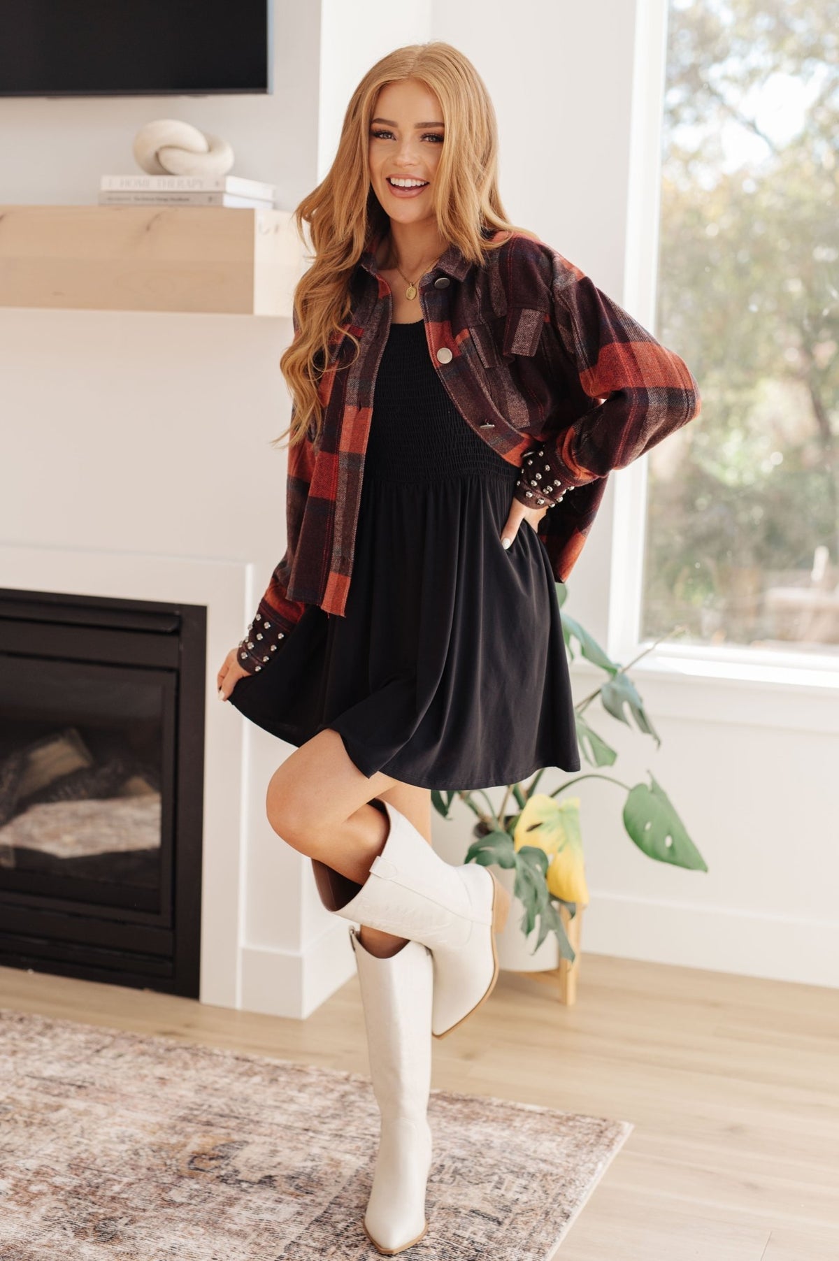 In the Thick of It Long Sleeve Skort Dress - Happily Ever Atchison Shop Co.