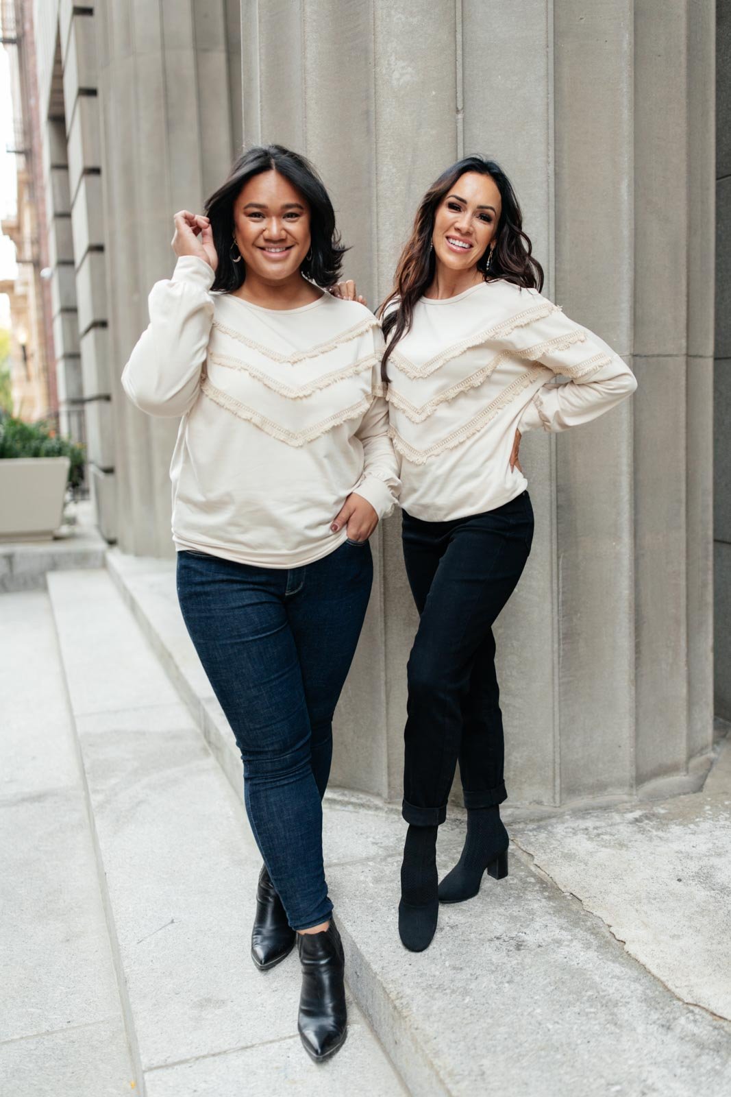 Into The Fringe Top in Beige - Happily Ever Atchison Shop Co.