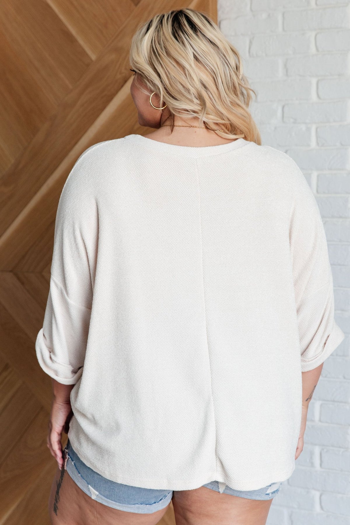 Ivory Thoughts Chenille Blouse - Happily Ever Atchison Shop Co.