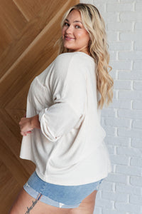 Ivory Thoughts Chenille Blouse - Happily Ever Atchison Shop Co.