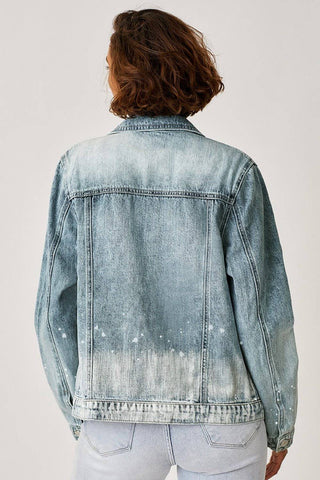 RISEN Button Up Ombre Washed Jacket - 1985 the VAULT Boutique