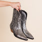 Jersey Metallic Boot in Silver