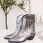 Jersey Metallic Boot in Silver