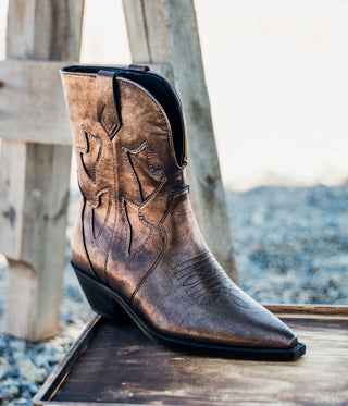 Jersey Metallic Boot in Bronze - 1985 the VAULT Boutique