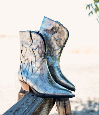 Jersey Metallic Boot in Silver - 1985 the VAULT Boutique