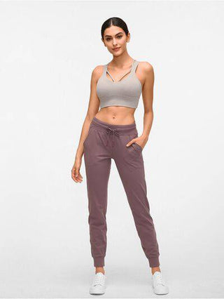 Double Take Tied Joggers with Pockets - 1985 the VAULT Boutique