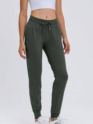 Double Take Tied Joggers with Pockets - 1985 the VAULT Boutique