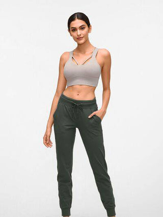 Double Take Tied Joggers with Pockets - 1985 the VAULT Boutique