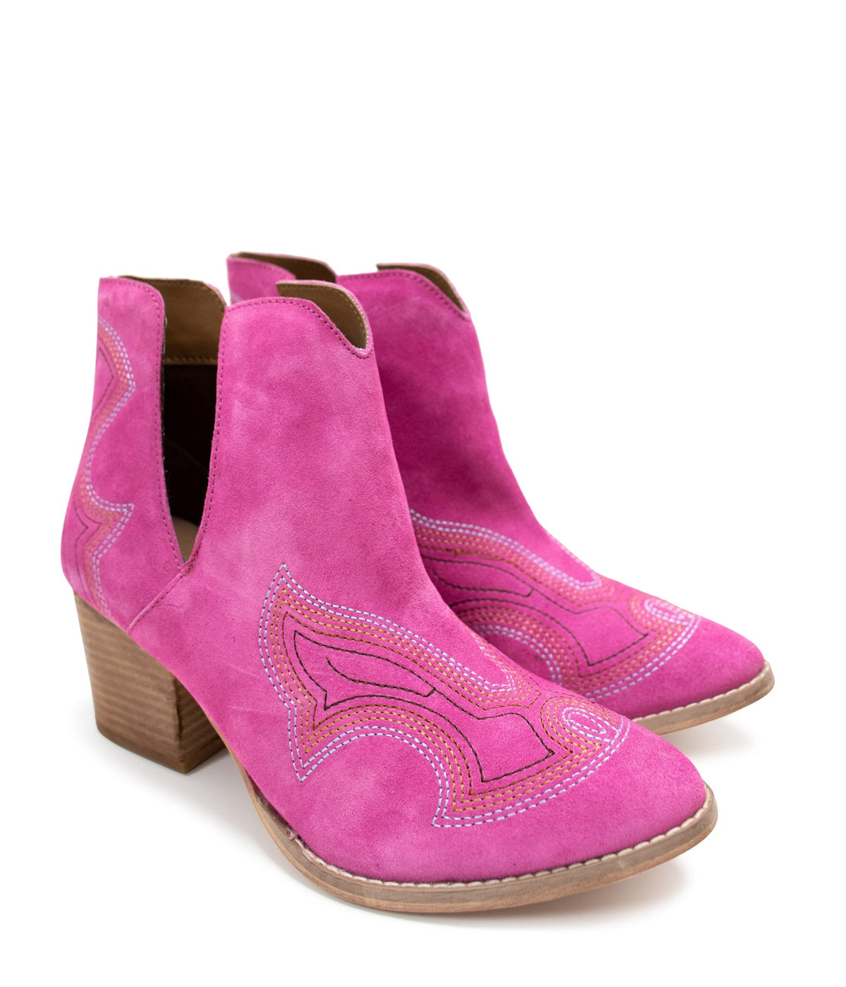 Journee Ankle Boots in Magenta - 1985 THE VAULT