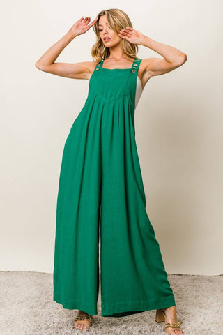 BiBi Texture Sleeveless Wide Leg Jumpsuit - 1985 the VAULT Boutique