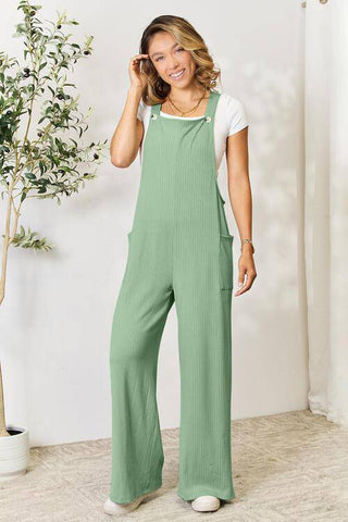 Double Take Full Size Wide Strap Overall with Pockets - 1985 the VAULT Boutique