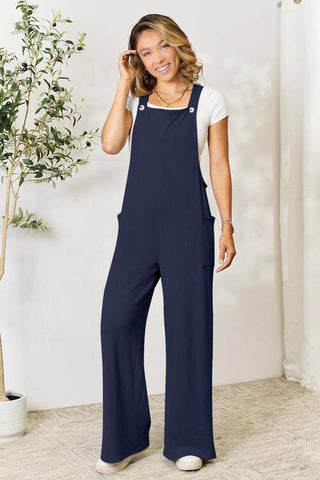 Double Take Full Size Wide Strap Overall with Pockets - 1985 the VAULT Boutique