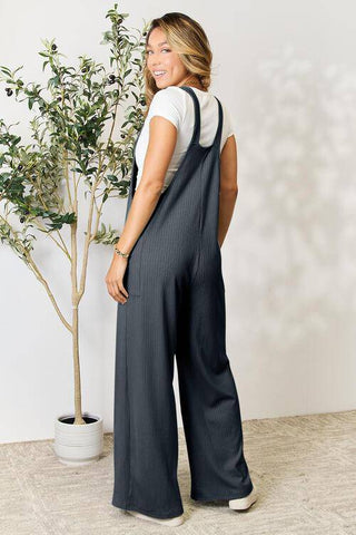 Double Take Full Size Wide Strap Overall with Pockets - 1985 the VAULT Boutique