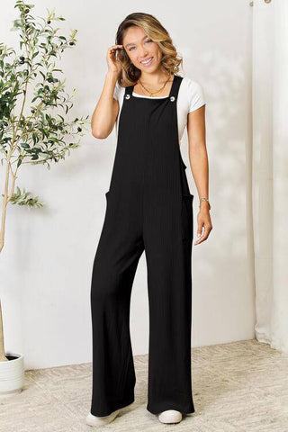 Double Take Full Size Wide Strap Overall with Pockets - 1985 the VAULT Boutique