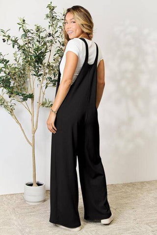 Double Take Full Size Wide Strap Overall with Pockets - 1985 the VAULT Boutique