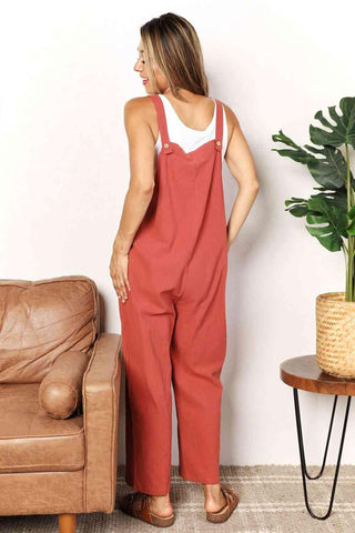 Double Take Wide Leg Overalls with Front Pockets - 1985 the VAULT Boutique