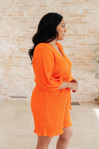 Roll With me Romper in Tangerine - 1985 the VAULT Boutique