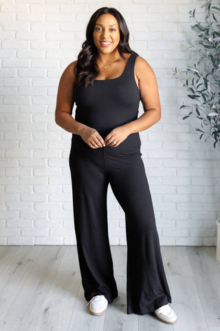 Shavasana Everyday Wide Leg Jumpsuit in Black - 1985 the VAULT Boutique